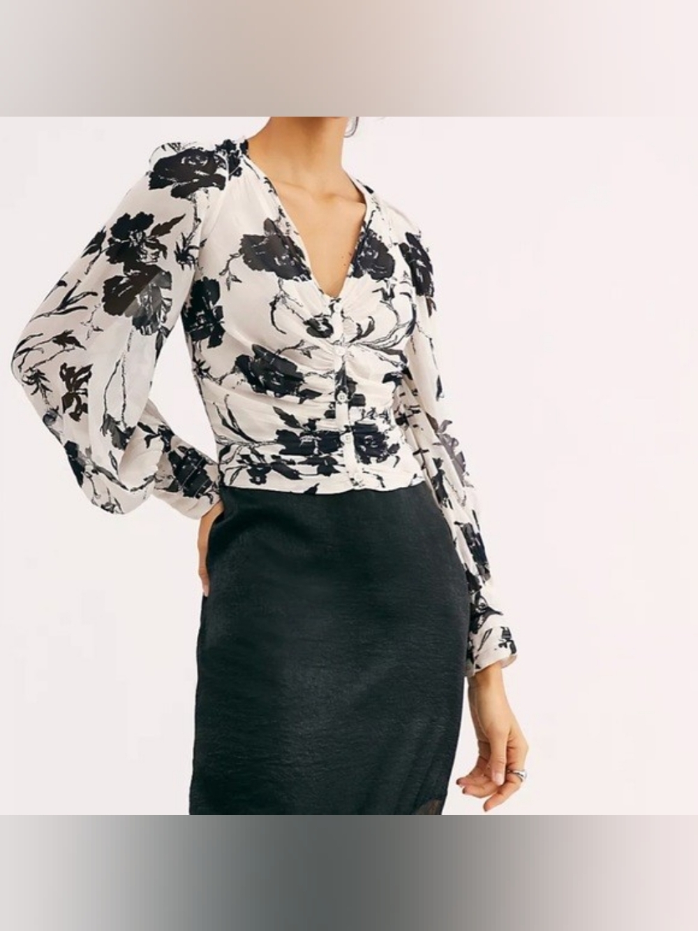 Free People "If You Had My Love" Sheer Top-Size Large *NWOT*